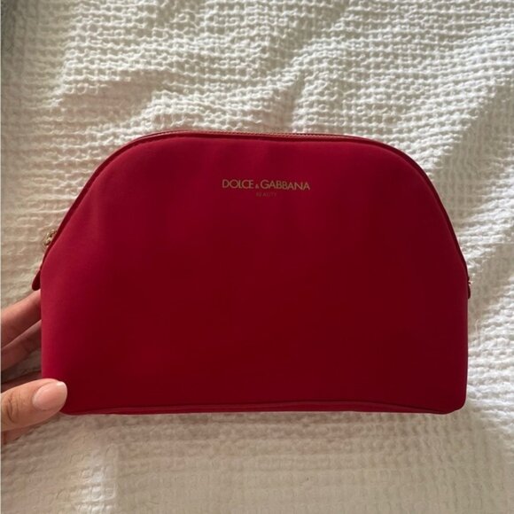 DOLCE & GABANNA Red Beauty Bag/Make up Bag - Picture 3 of 6